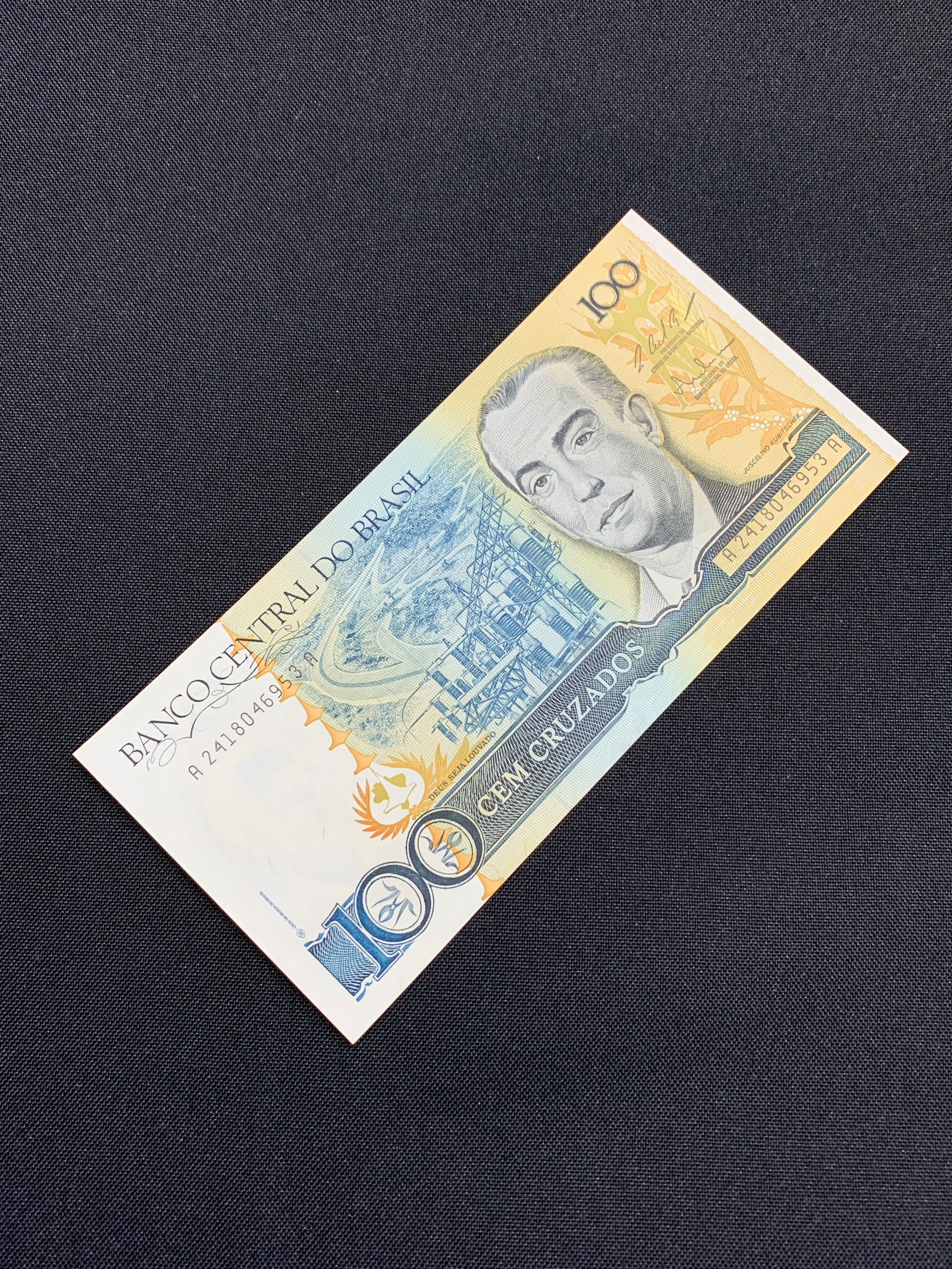 1 cédula de 100 cruzados 1986 C187 FE - Brasil