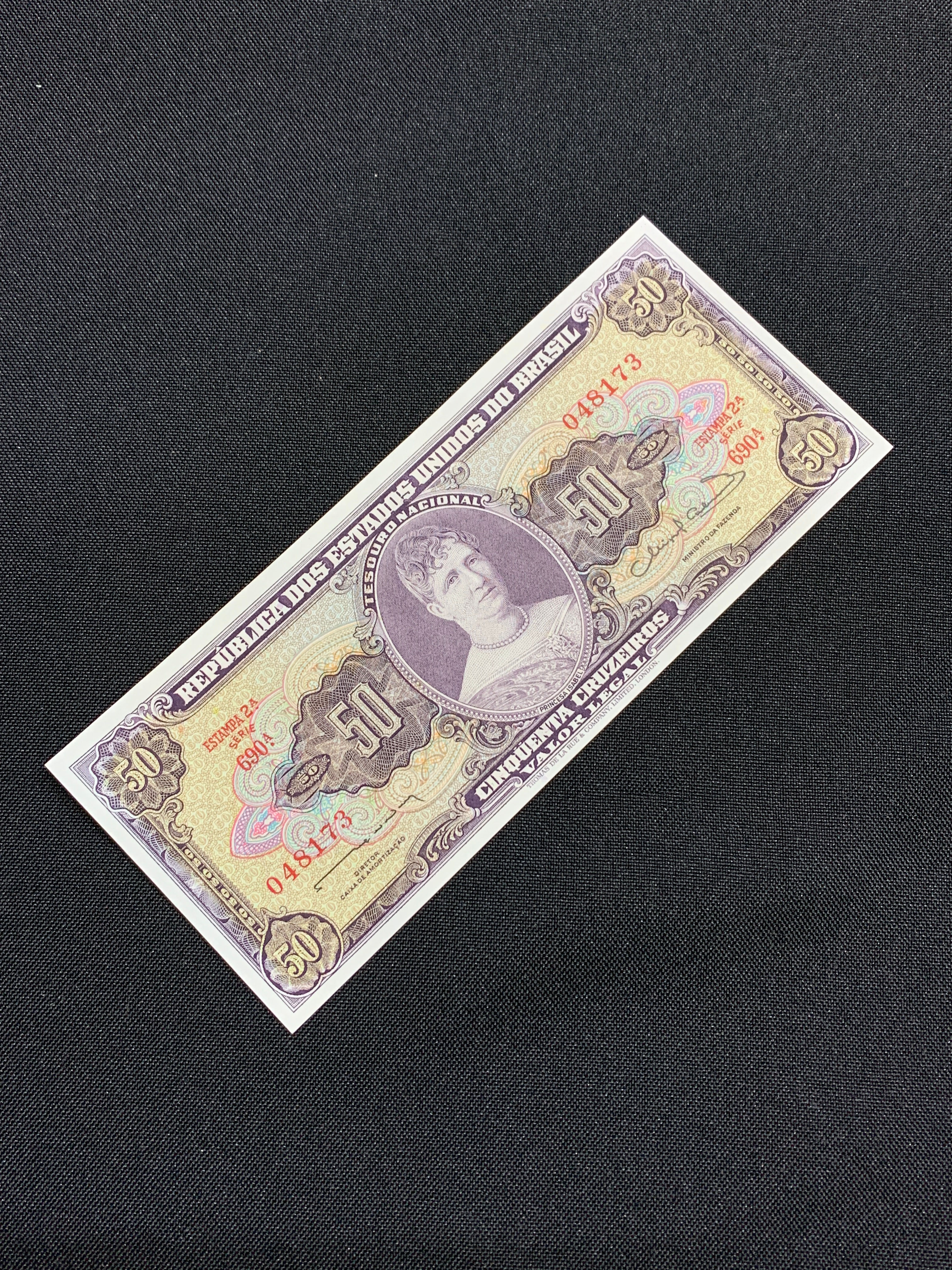 1 cédula de 50 cruzeiros 1963 C093 FE - Brasil