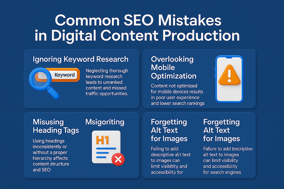 common seo mistakes in digital content production