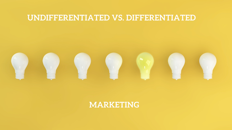 Undifferentiated vs. Differentiated Marketing: Choosing the Right Strategy