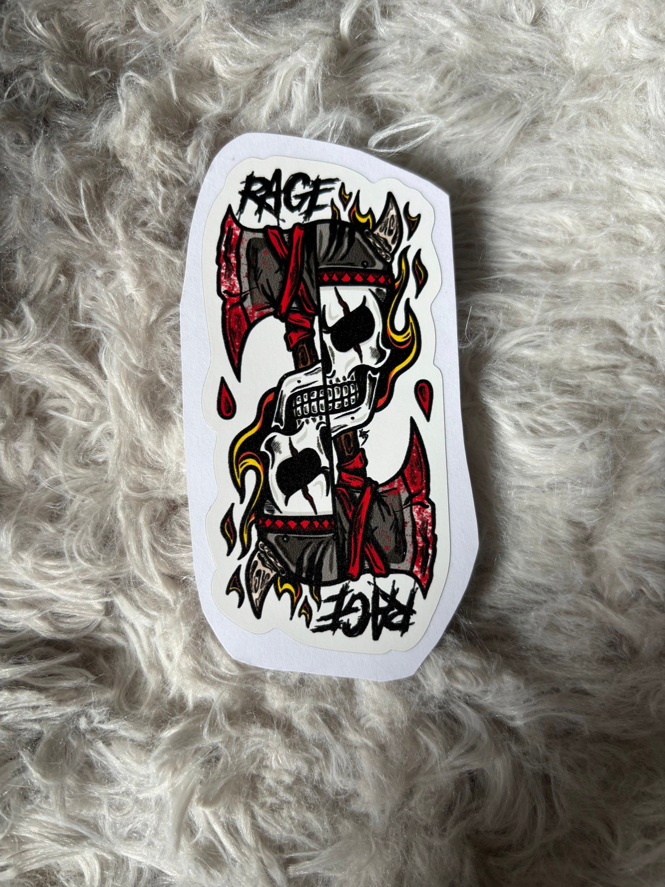 Rage barbarian sticker