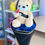 Thumbnail: Tinted Rose Graduation Bouquet Beige Bear