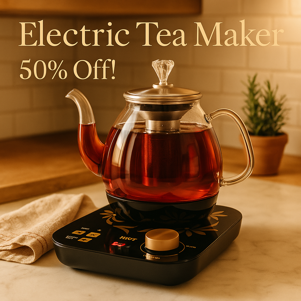 HHT Electric Tea Maker with Infuser, ±1℉ Precise Temperature Control, Glass Electric Kettle for Herbal,Flowers,Fruit Tea and Loose Leaf,BPA-Free,Auto Shut-Off,Brewing Program,Keep Warm,0.8L/27oz Black