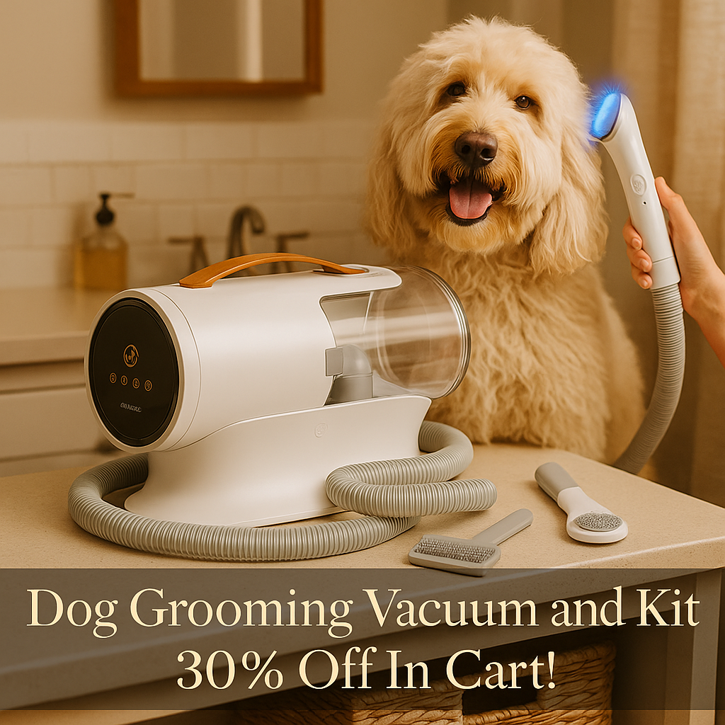AIRROBO Dog Grooming Vacuum Kit,12000Pa Strong Pet Vacuum for Shedding,Grooming Hai,Quiet,PG100,2L Large Capacity