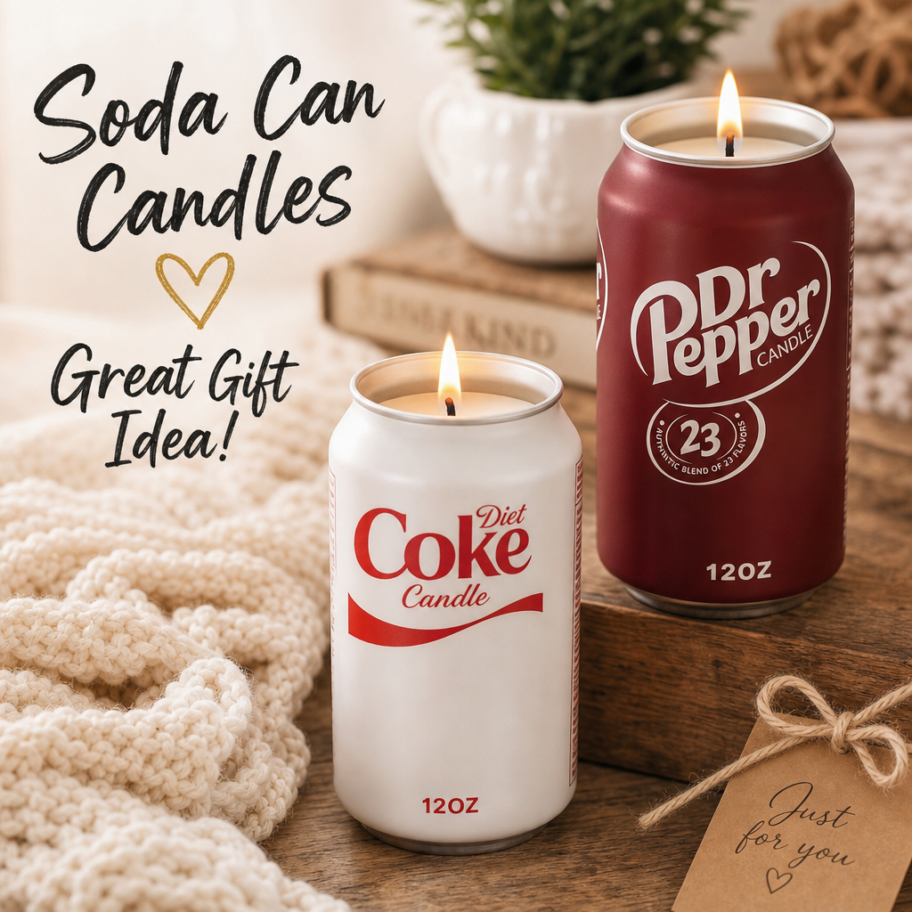Diet Candle - Smells Like the Real Soda - Soy Funny Candles Merch Gifts