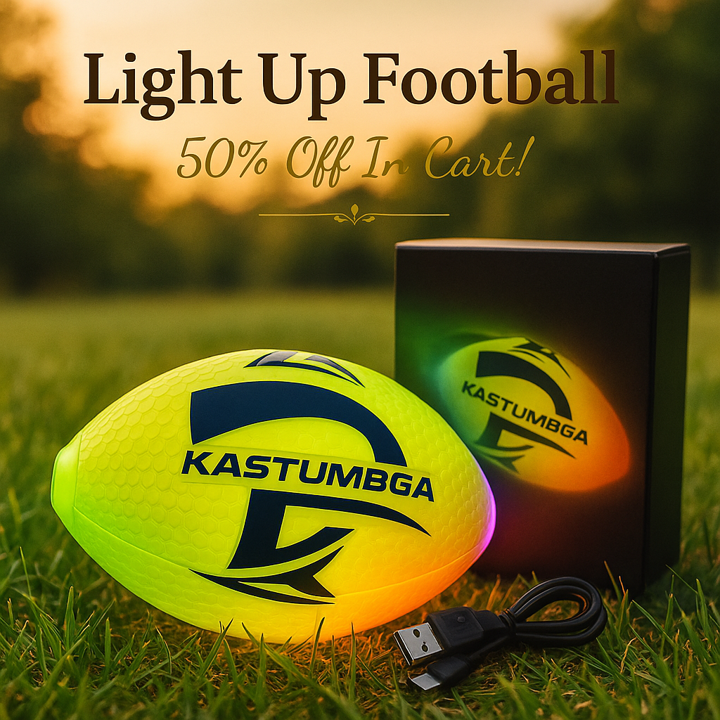 Light Up Football for Boys, Glow in the Dark Football for Kids with 7 RGB LED Modes, USB-C Rechargeable Soft Foam Ball for Backyard Night Play, Camping, Park Games & Birthday Gifts for Boys Ages 8-12