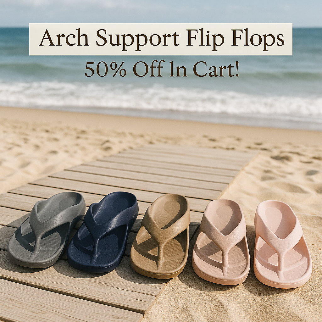 Arch Support Flip Flops for Women and Men Soft Cushioning EVA Thong Sandals with Thick Sole, Non-Slip Quiet Outsole, Shock Absorbing Shower & Beach Flip Flops