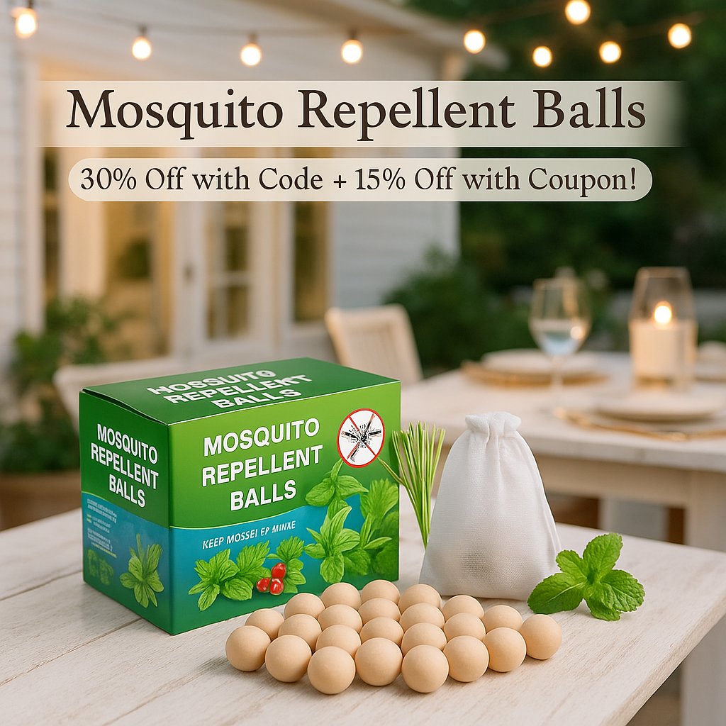 Elasound Mosquito Repellent Balls 36 Pack, Natural Botanical Mosquito Repellent Outdoor Patio, Baby & Kids Effective Safe, Long-Lasting Indoor & Outdoor Protection for Fishing, Yard, Camping & Travel