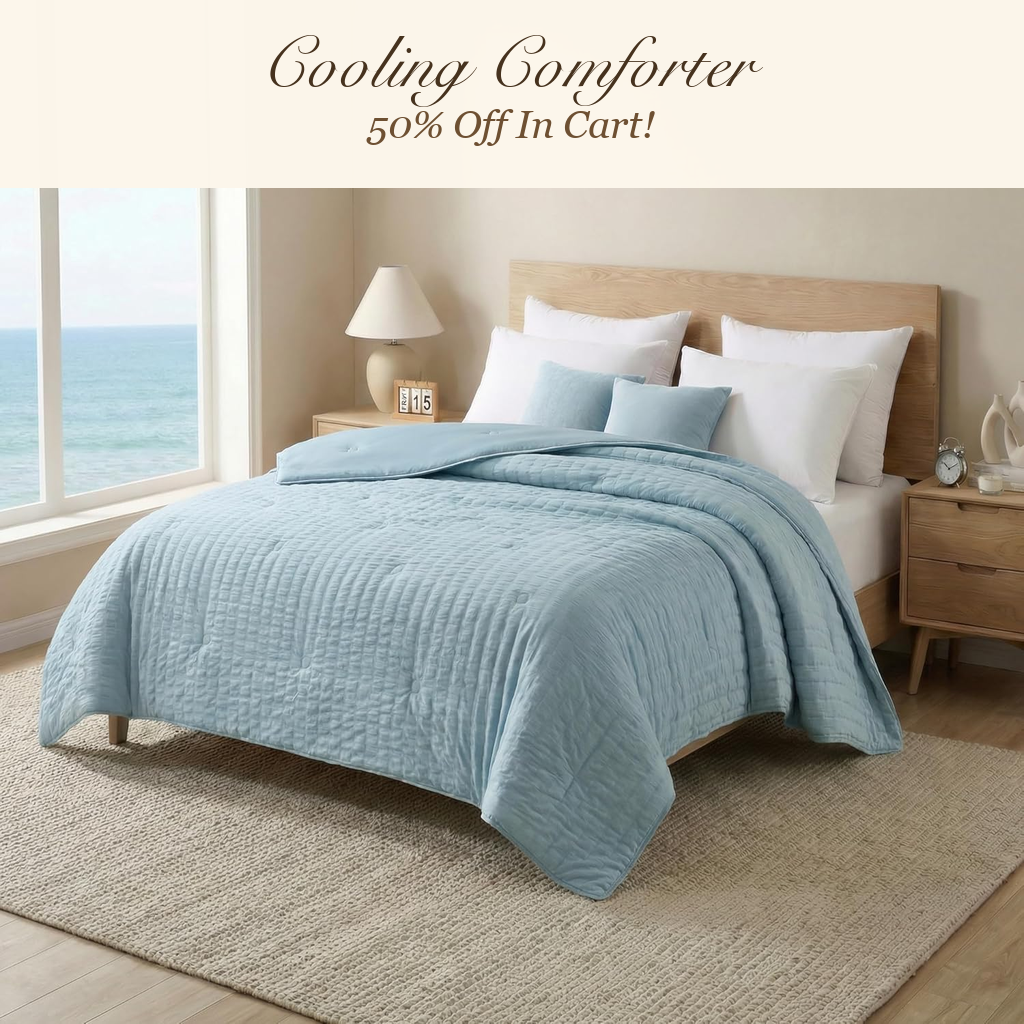 Cooling Comforter for Hot Sleepers & Night Sweats, Breathable Lightweight Cooling Blanket for Menopause & Summer, Soft Cool-to-Touch, Oeko-TEX, Grey, 60x80 Inches