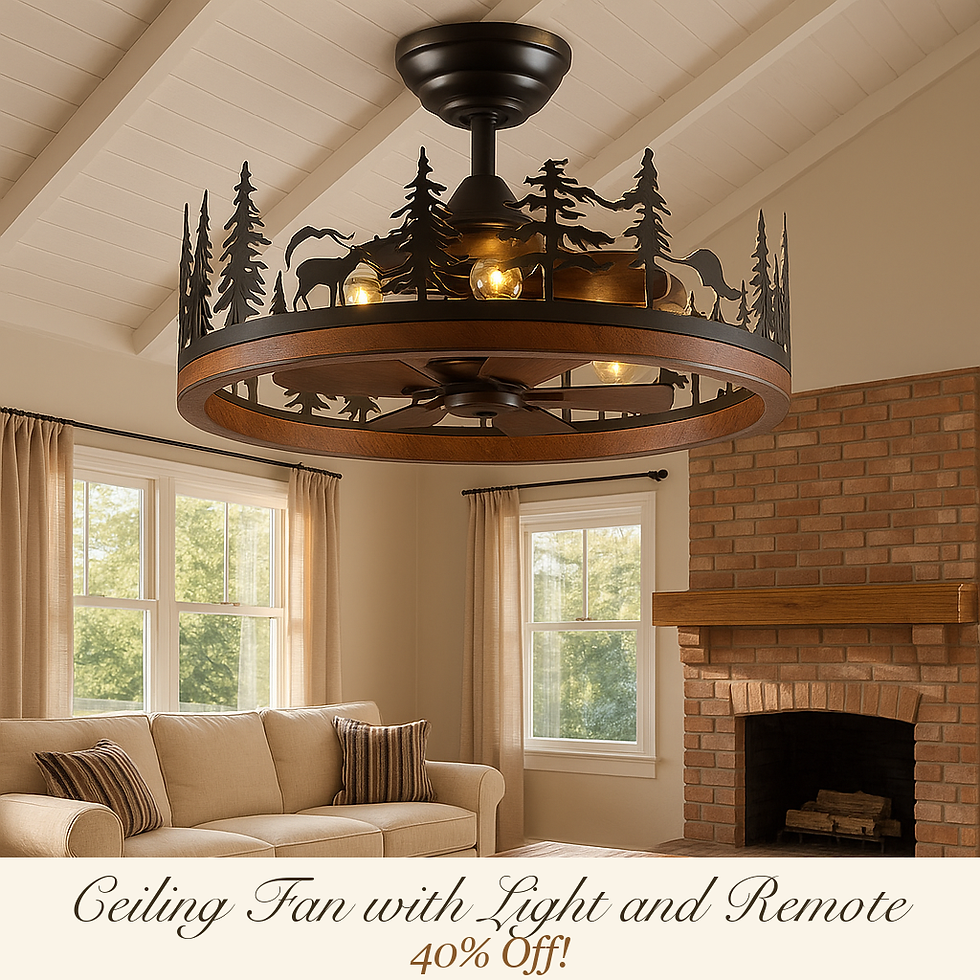 Ceiling Fan with Light and Remote