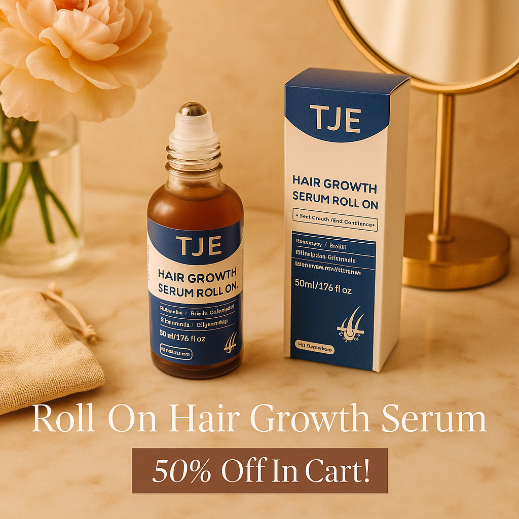 Hair Growth Serum Roll On 1.76 fl oz Value Pack, 3% Rosemary Complex, 2% Ginger, Niacinamide and Caffeine, Hair Growth Serum for Thinning Hair, Non Greasy Scalp Serum for Women and Men Gift