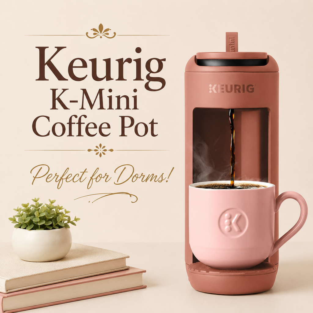 Keurig K-Mini Mate Single Serve K-Cup Pod Coffee Maker, Brews Up to 12 oz Cup, Compact Portable Coffee Machine for Small Spaces, Great for Dorms & Offices, Black