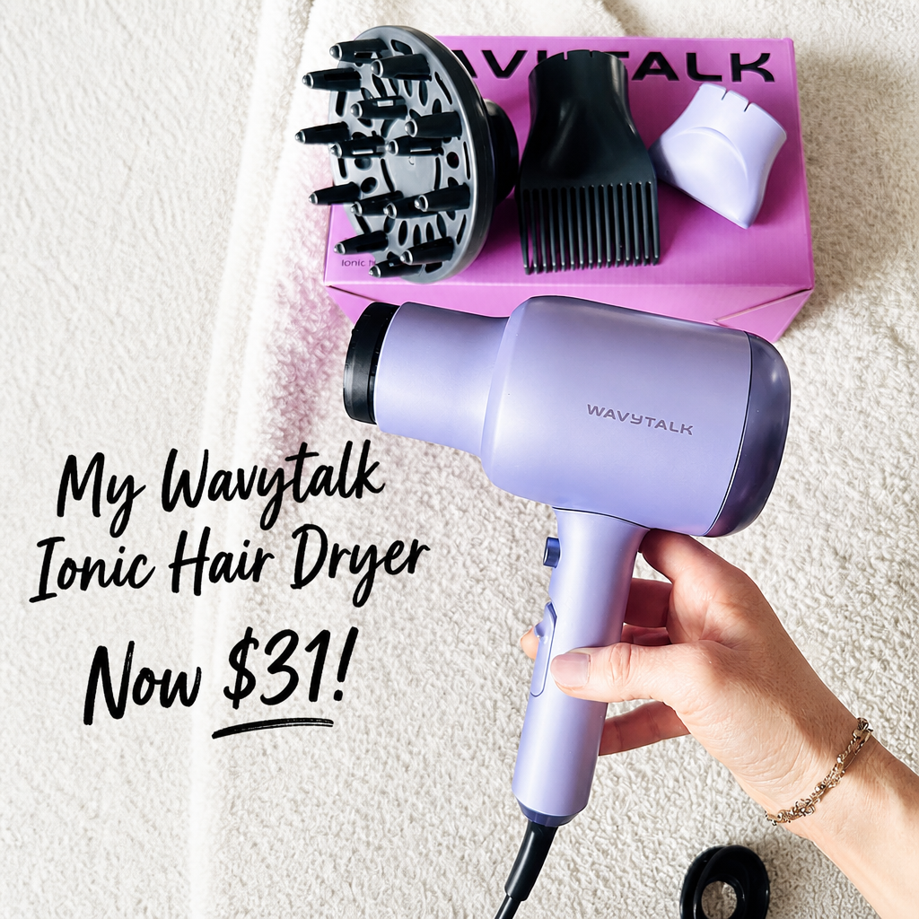 Wavytalk Blown Away Ionic Hair Dryer with Diffuser for Curly Hair