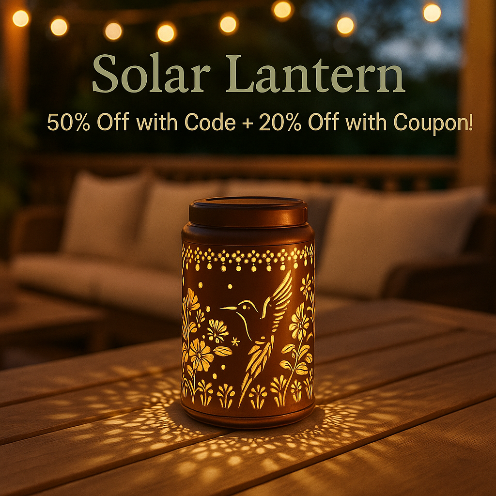 Mothers Day Gifts for Mom, Hummingbird Solar Lanterns Outdoor Waterproof - Birthday Gifts for Women, Hanging Solar Lantern for Yard, Patio, Porch, Garden Decor