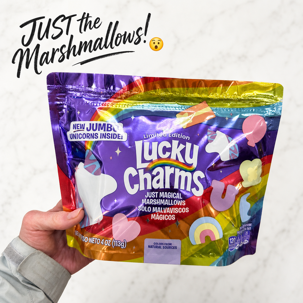 Lucky Charms Just Magical Marshmallows, Limited Edition Snacks, Dessert Ingredient and Topping, 4 oz