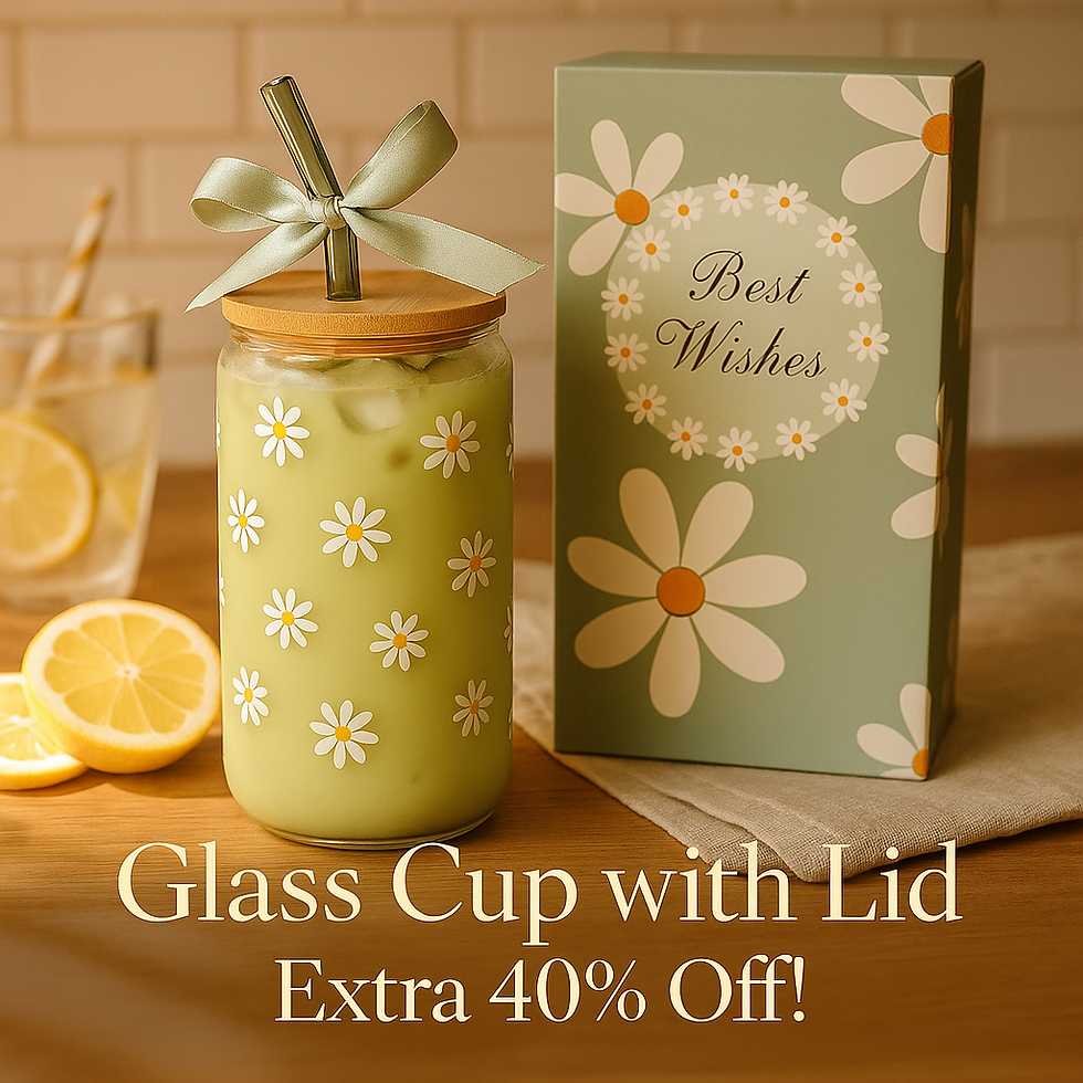 Glass Cup with Lid