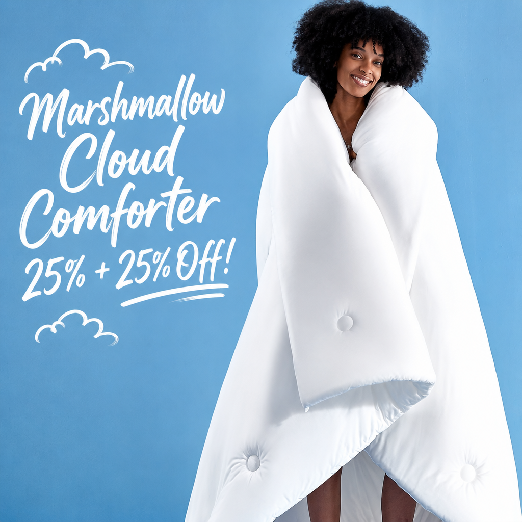 Marshmallow Cloud Comforter King, Ultra Fluffy Double-Stuffed Down Alternative Duvet Insert, Temperature-Regulating All Season Comforter, Lightweight Soft Luxury Cooling Bedding Cloud Quilt, White