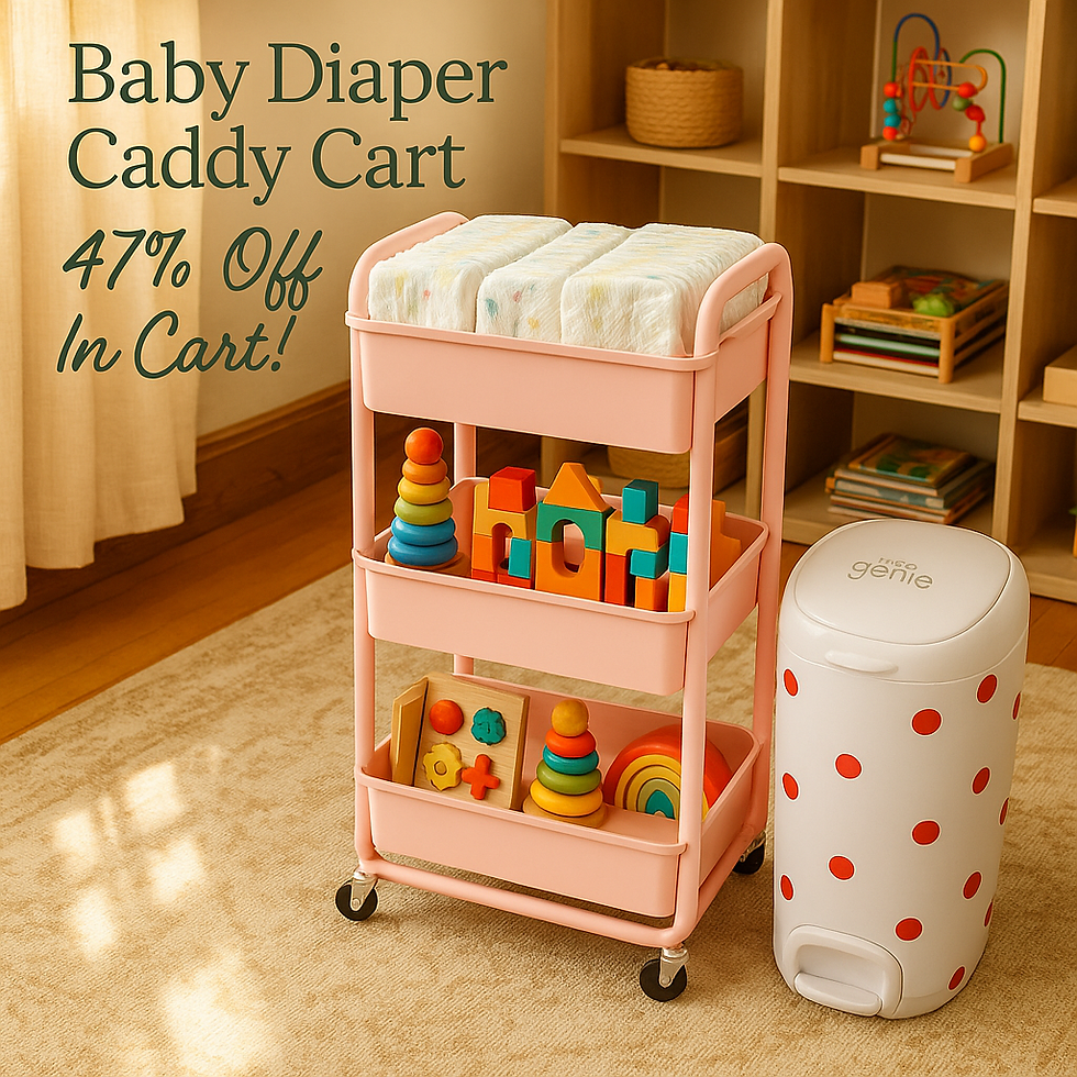SUNALLY Baby Diaper Caddy Cart