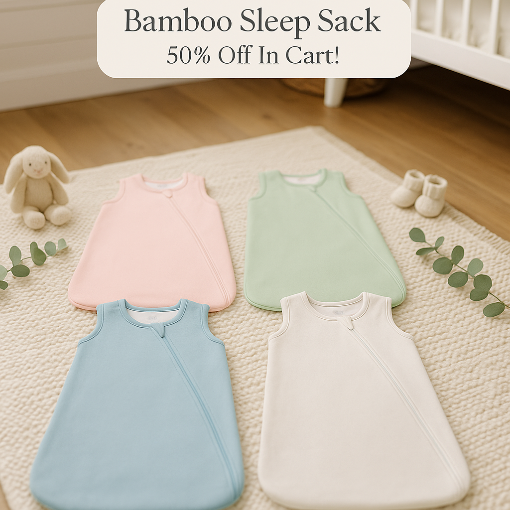 BambooSnug Ultra-Soft Sleep Sack, 1.0 TOG Rayon Made from Bamboo Wearable Blanket Baby, Baby Sleeping Bag with 2-Way Zipper, 3-6 Months （Sage）