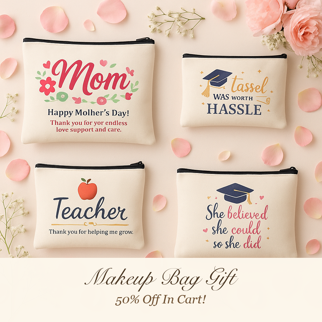 EURGANT Teacher Appreciation Gifts for Women - Teachers Must Haves Makeup Bag, Teacher Gifts for Women, Makeup Pouch for Teacher, Cosmetic Bag