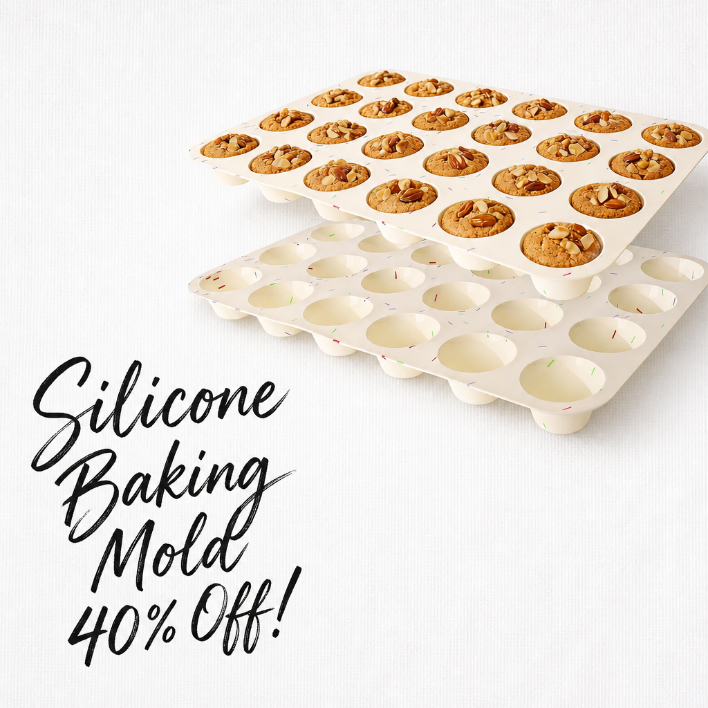 Ruinovate Silicone Mold for Baking, 12 Cup Nonstick Muffin Pan 2Pcs