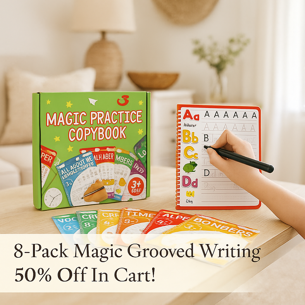 GISGFIM 8-Pack Magic Grooved Writing Practice Books
