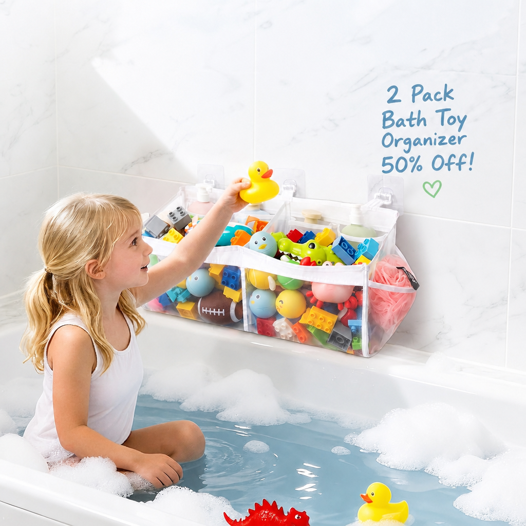 2 Pack Bath Toy Organizer