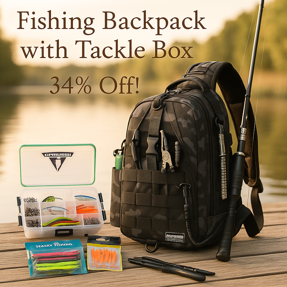 Fishing Backpack with Tackle Box