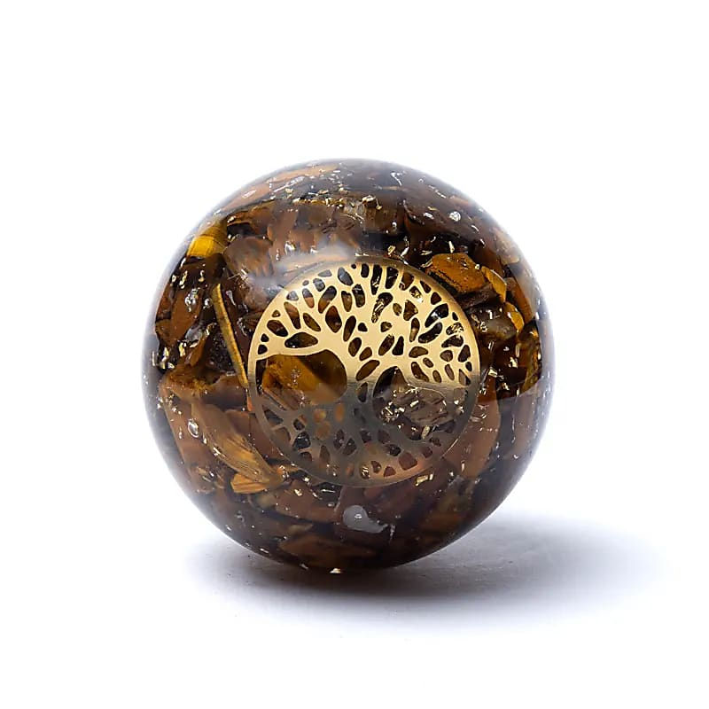 Orgonite sphère Oeil de Tigre