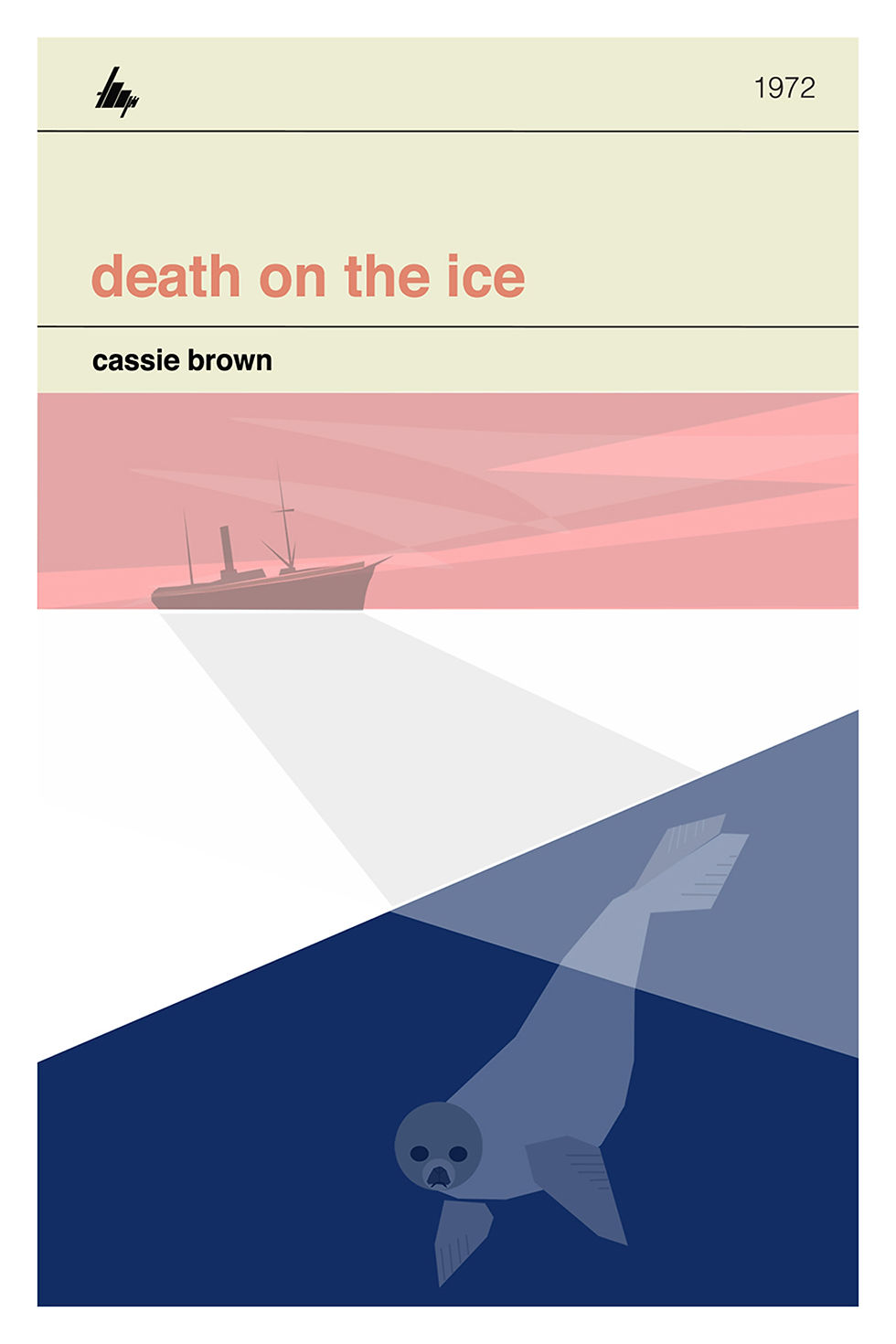 Minimalist Death On The Ice book cover art poster