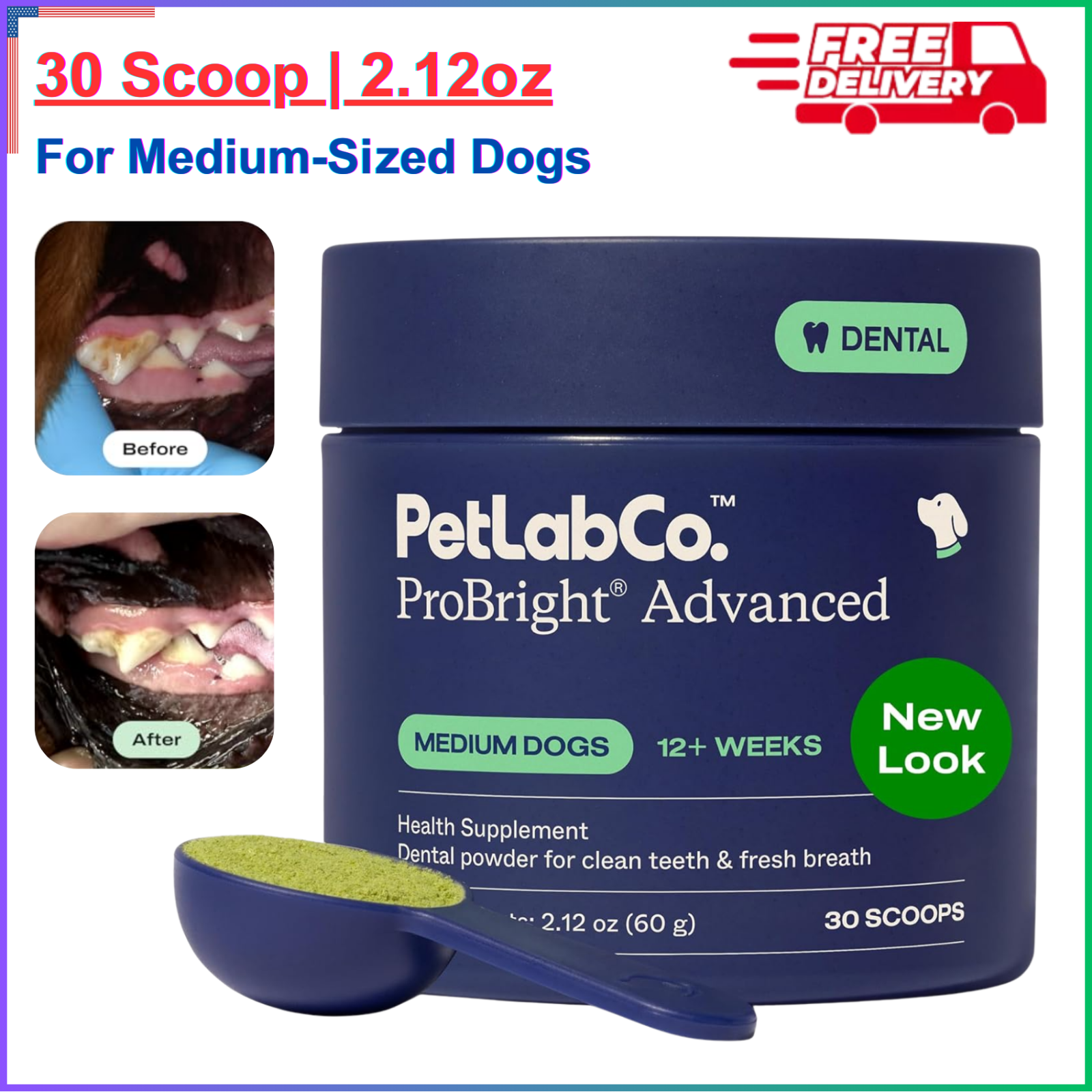 PetLab Co. ProBright Advanced Dental Powder – Effortless Teeth & Breath Care
