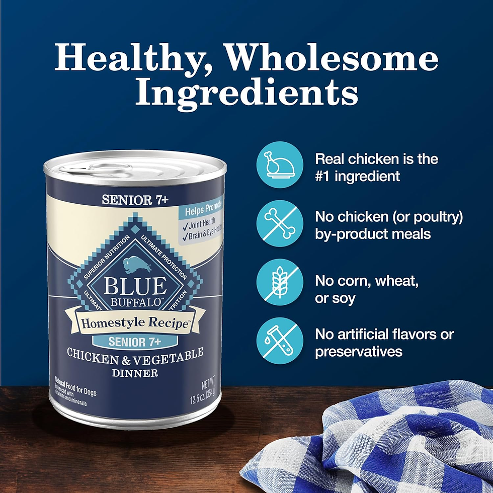 Miniatura: Blue Buffalo Homestyle Recipe Wet Dog Food - Senior Chicken & Brown Rice