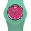 Thumbnail: Candy Pink Face with Mint Green Strap Slap Watch