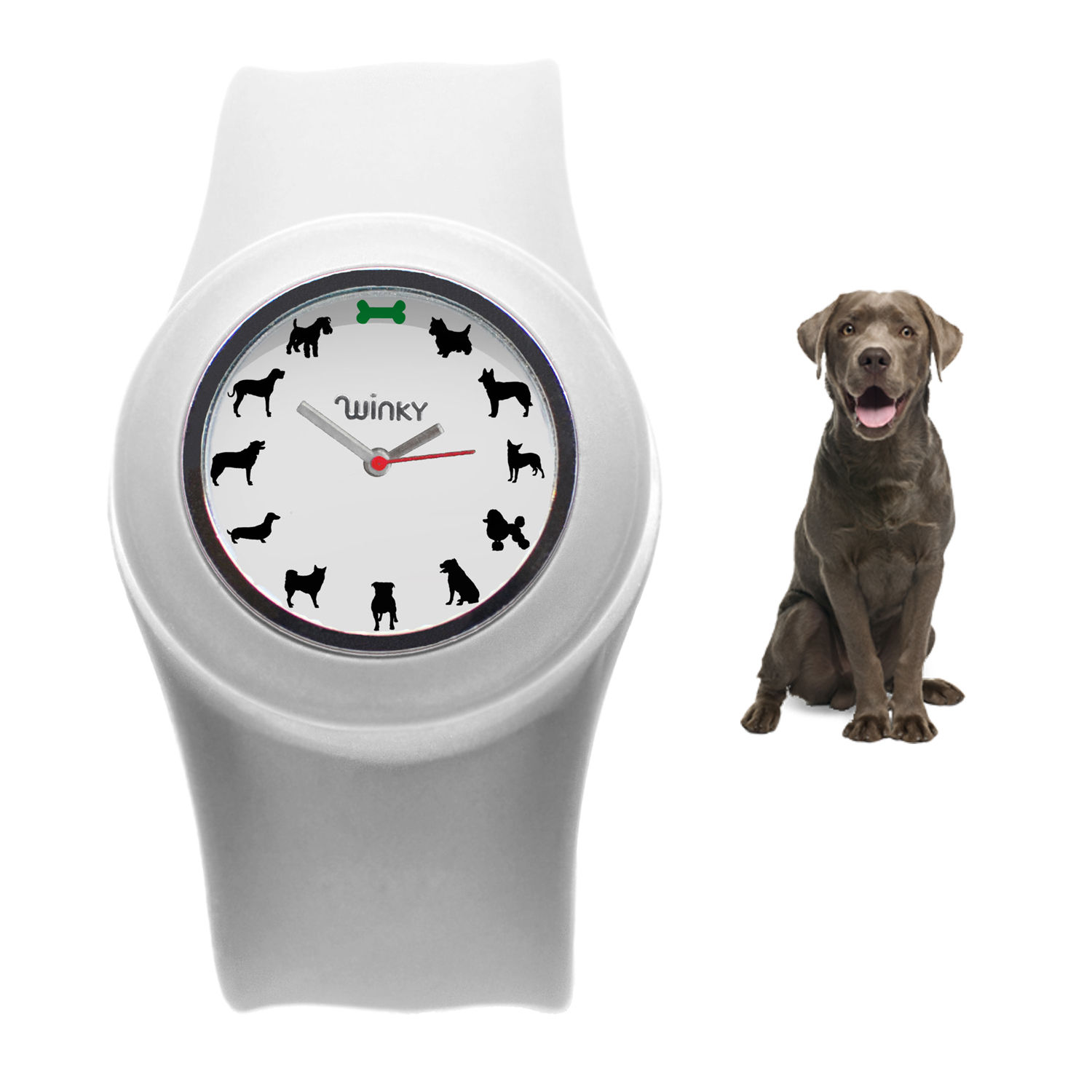 Iconic Dog (White) Slap Watch