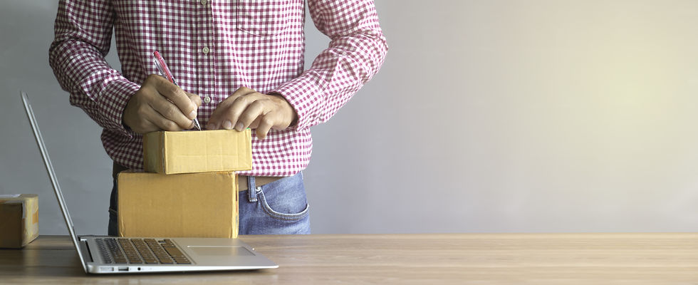 Business owner sending packages