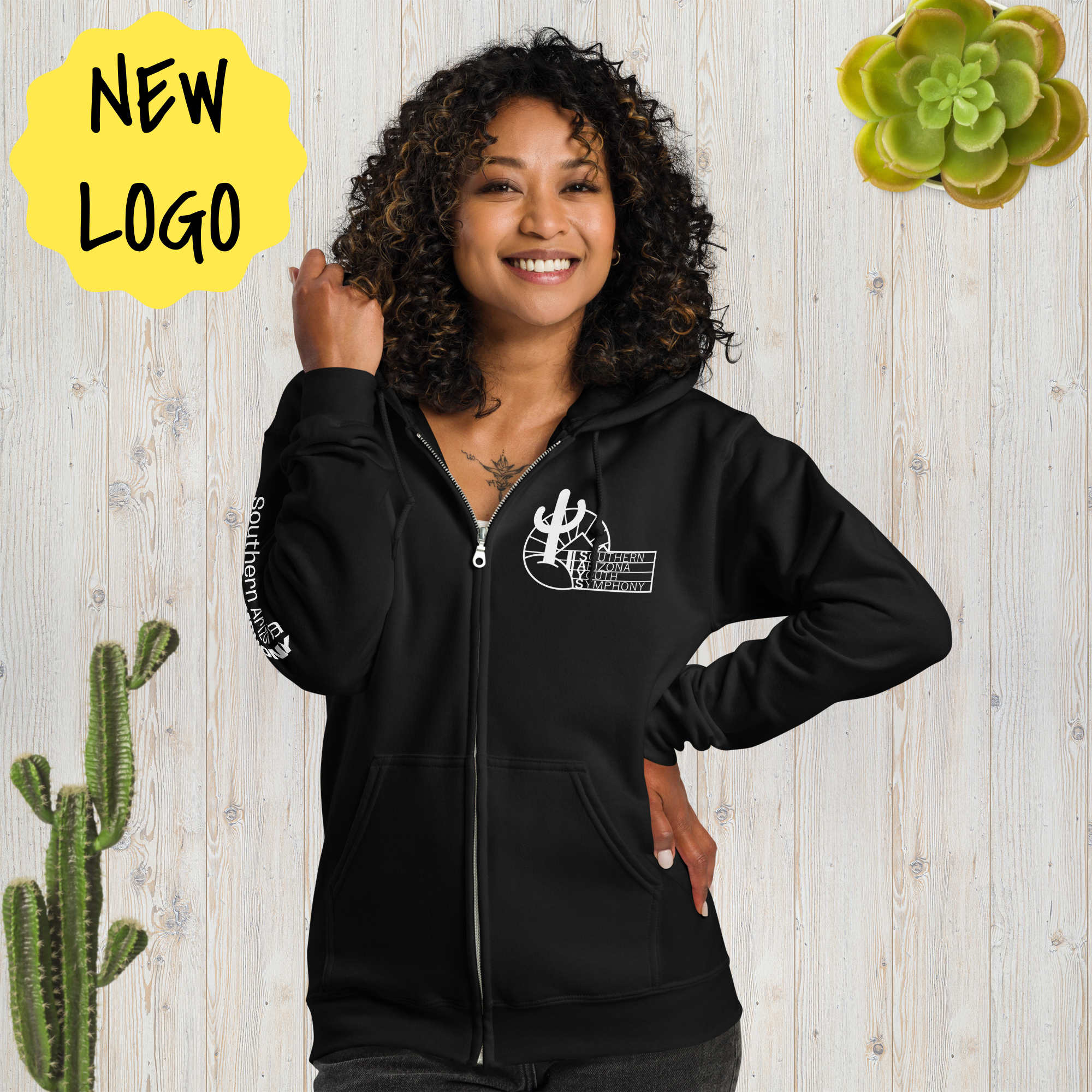 SAYS logo zip hoodie (new logo)