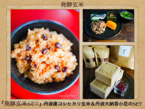 発酵玄米セット | 丹波産コシヒカリの玄米・大粒小豆丹波大納言