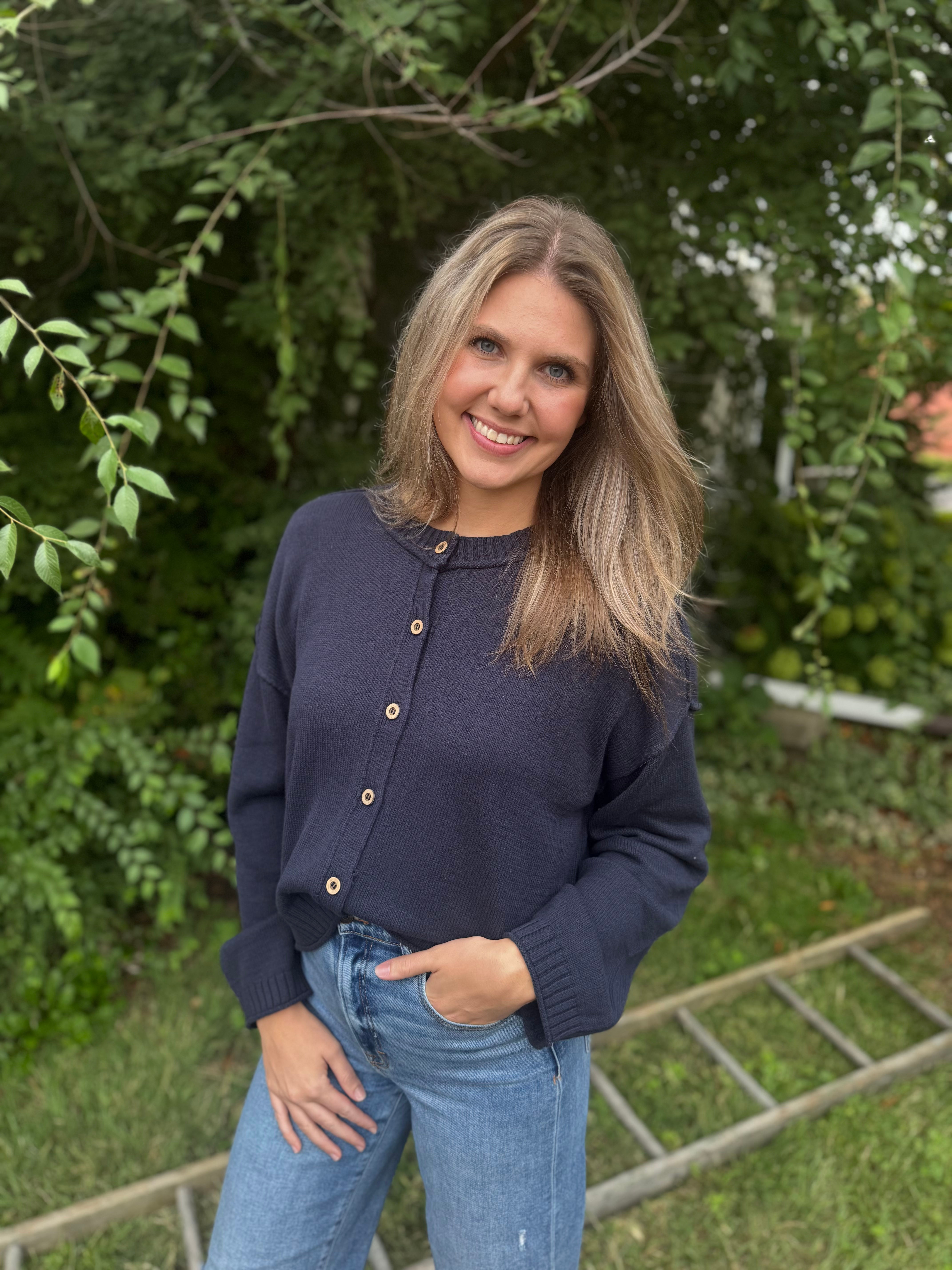 Navy Cardigan
