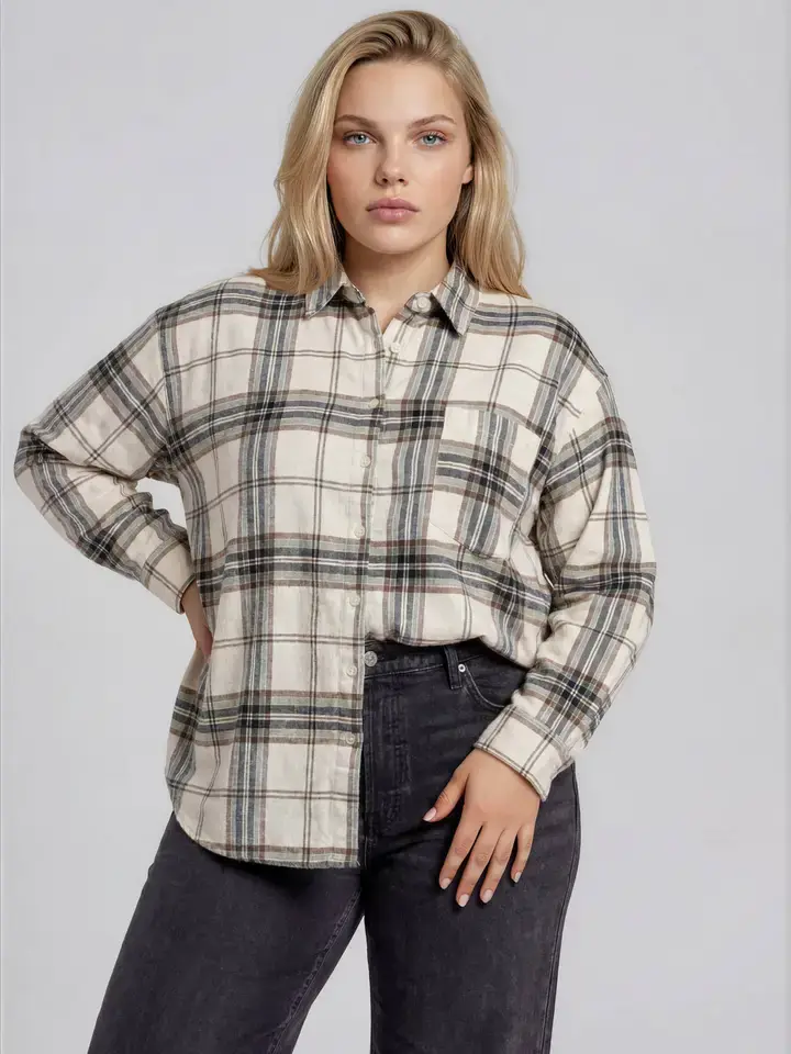 Thumbnail: Sunday Button Up Plaid Shirt