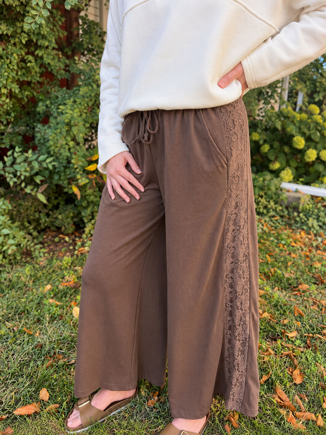 Briar Lace Trim Pants