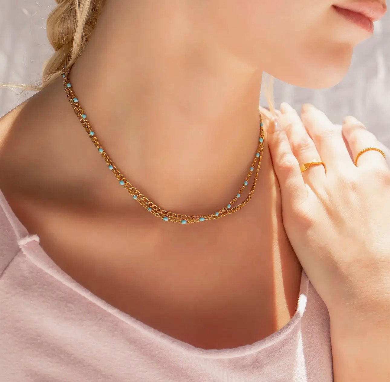 Turquoise Ball Necklace