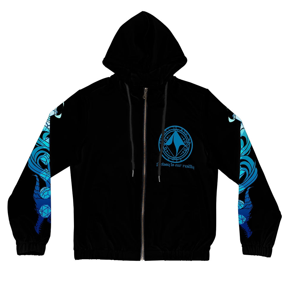 Dice Dragon (Blue) Women’s Full-Zip Hoodie