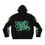 Thumbnail: Eldritch Octopus Men's Full-Zip Hoodie: Green, Black