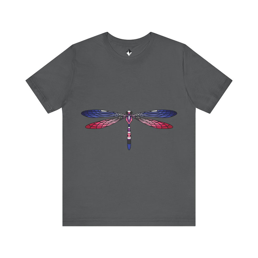 Thumbnail: Genderfluid Damselfly Pride Bugs Short Sleeve Tee