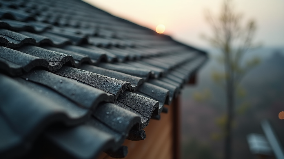 Close-up view of a fortified roof with reinforced shingles