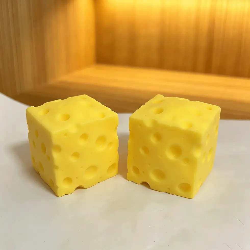 Thumbnail: Portable Cheese Squeeze Toy Fidget Stress Relief Squishy Ball Slow Rebound for