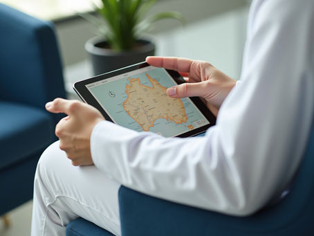 doctor looking for a locum placement on the Australian map