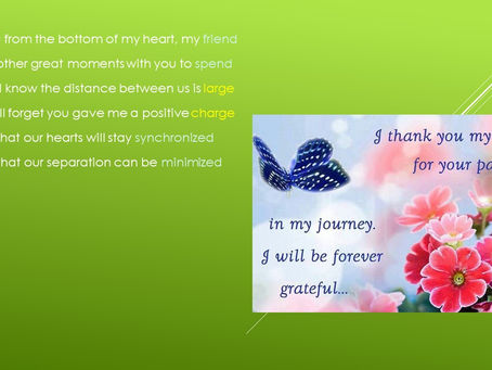 A special thanks to my friends