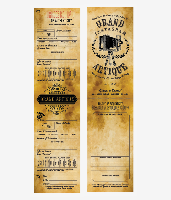 Grand Artique Receipt Authenticity