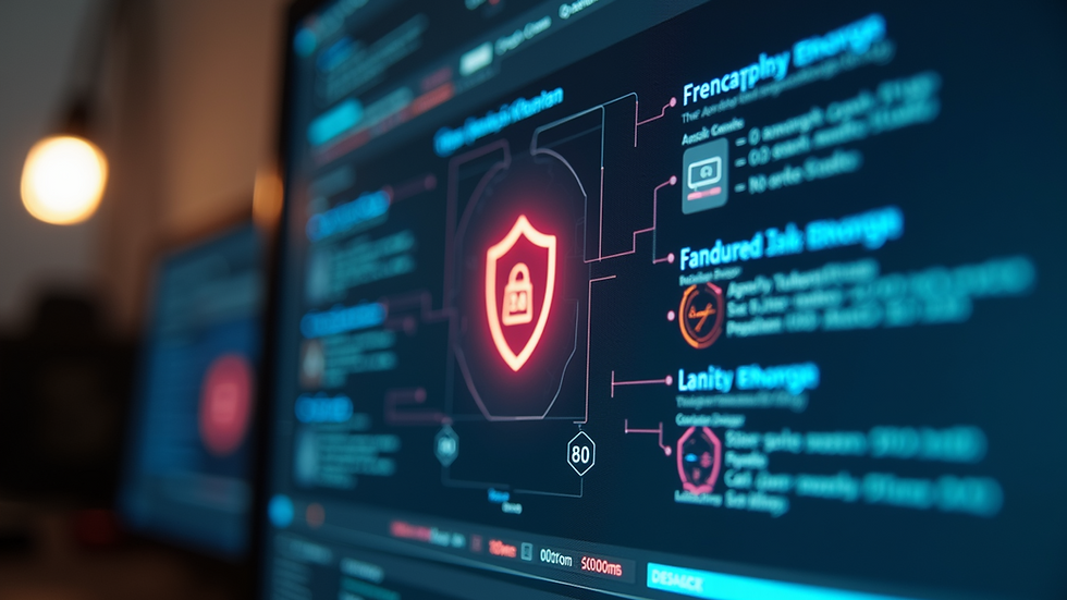 Close-up view of a computer screen showing antivirus software scanning